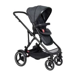 Phil & Teds V6 Voyager Stroller & Liner, Black
