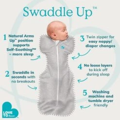 Love To Dream Up Silky Lux Swaddle, Bamboo Gray -Anbbaby Shop Love To Dream Up Silky Lux Swaddle Bamboo Gray 3