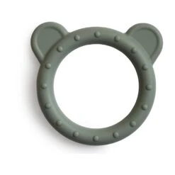Mushie Bear Silicone Teether, Dried Thyme