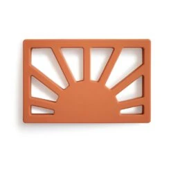 Mushie Sun Silicone Teether, Clay