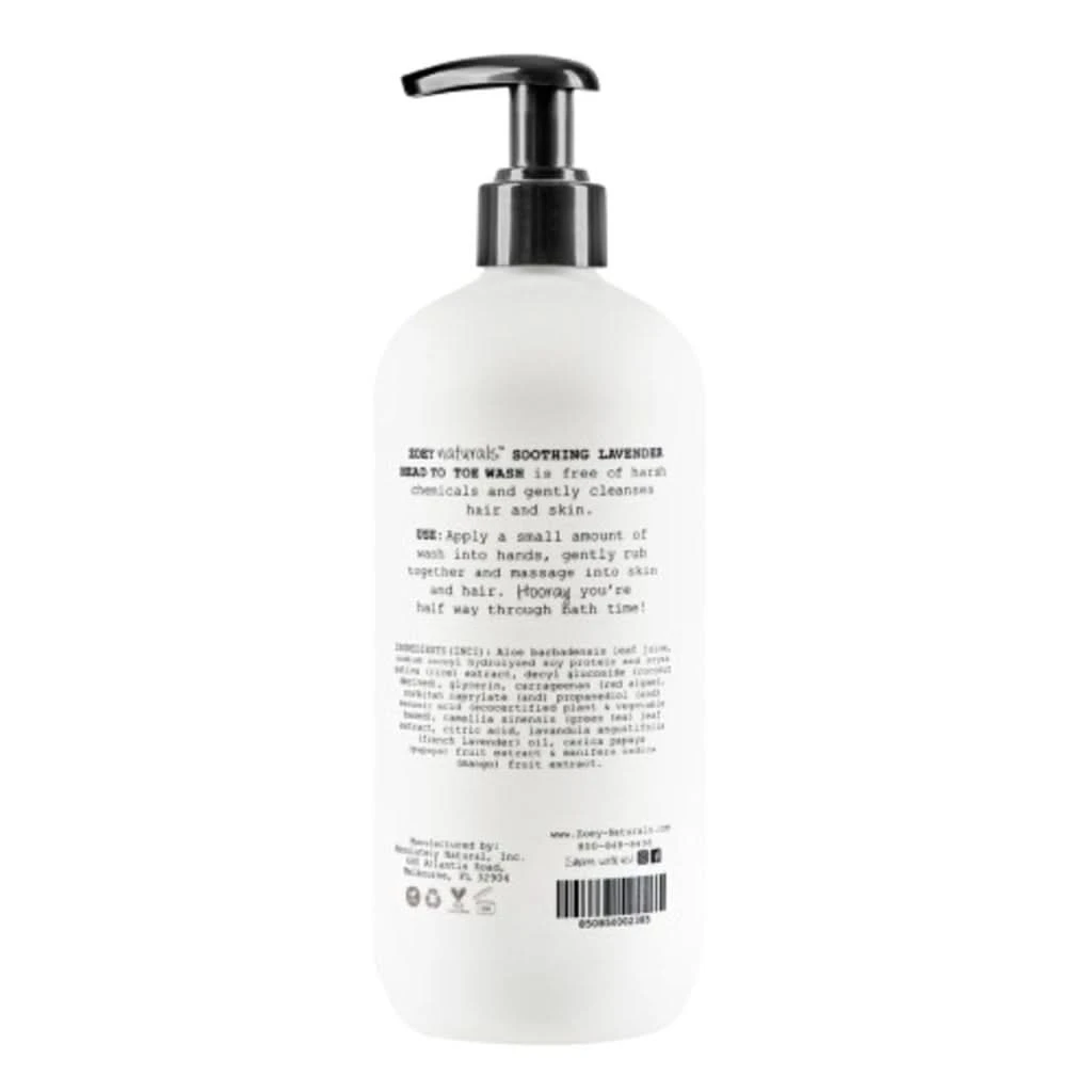 Zoey Naturals Head To Toe Wash 17 Oz. Soothing Lavender - Image 3
