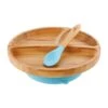 Avanchy Toddler Bamboo Stay Put Suction Plate + Spoon