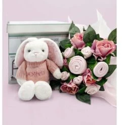Babyblooms Hand Tied Baby Clothes Bouquet And Personalized Bunny 15 Babyblooms Hand Tied Baby Clothes Bouquet And Personalized Bunny -Anbbaby Shop babyblooms hand tied baby clothes bouquet and personalized bunnybbcbqmbup2anb babyanb baby 491688