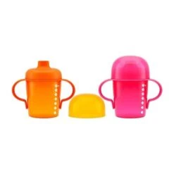BOON Sip Firm Spout Sippy Cup - 7oz Pink / Orange