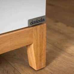 DaDaDa Lala Little 3-Drawer Dresser, White / Red Oak -Anbbaby Shop dadada lala little 3 drawer dresser white red oak available septemberdad44061anb babyanb baby 107010