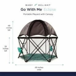 Go With Me Eclipse-Deluxe Portable Playard With Canopy & Padded Floor -Anbbaby Shop go with me eclipse deluxe portable playard with canopy padded floorgwmbd06310anb babyanb baby 593063