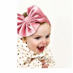 Golden Dot Lane Big Velvet Loopy Bow Headband