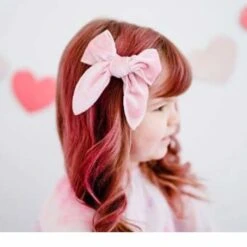 Golden Dot Lane Edged Velvet Bow Headband