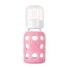 Life Factory Pink Glass Baby Bottle, 4 Oz.