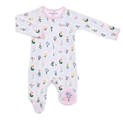 Magnetic Me Pink Abbey Organic Cotton Footie