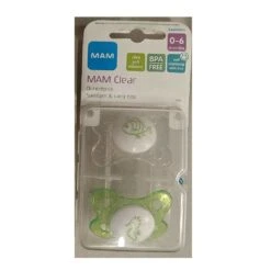 MAM Clear Pacifier 2 Pack For 0-6 Months
