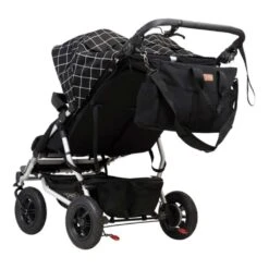 Mountain Buggy V1 Double Satchel With Clips, Change Mat, Herringbone