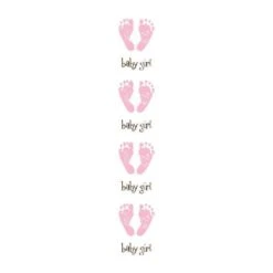 Mrs. Grossman's Strip Of Pink Footprints Stickers