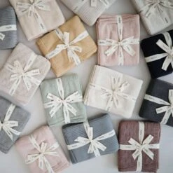 Mushie Knitted Textured Dots Baby Blanket, Mustard Melange -Anbbaby Shop mushie knitted textured dots baby blanket mustard melangemusktdb103anb babyanb baby 105212