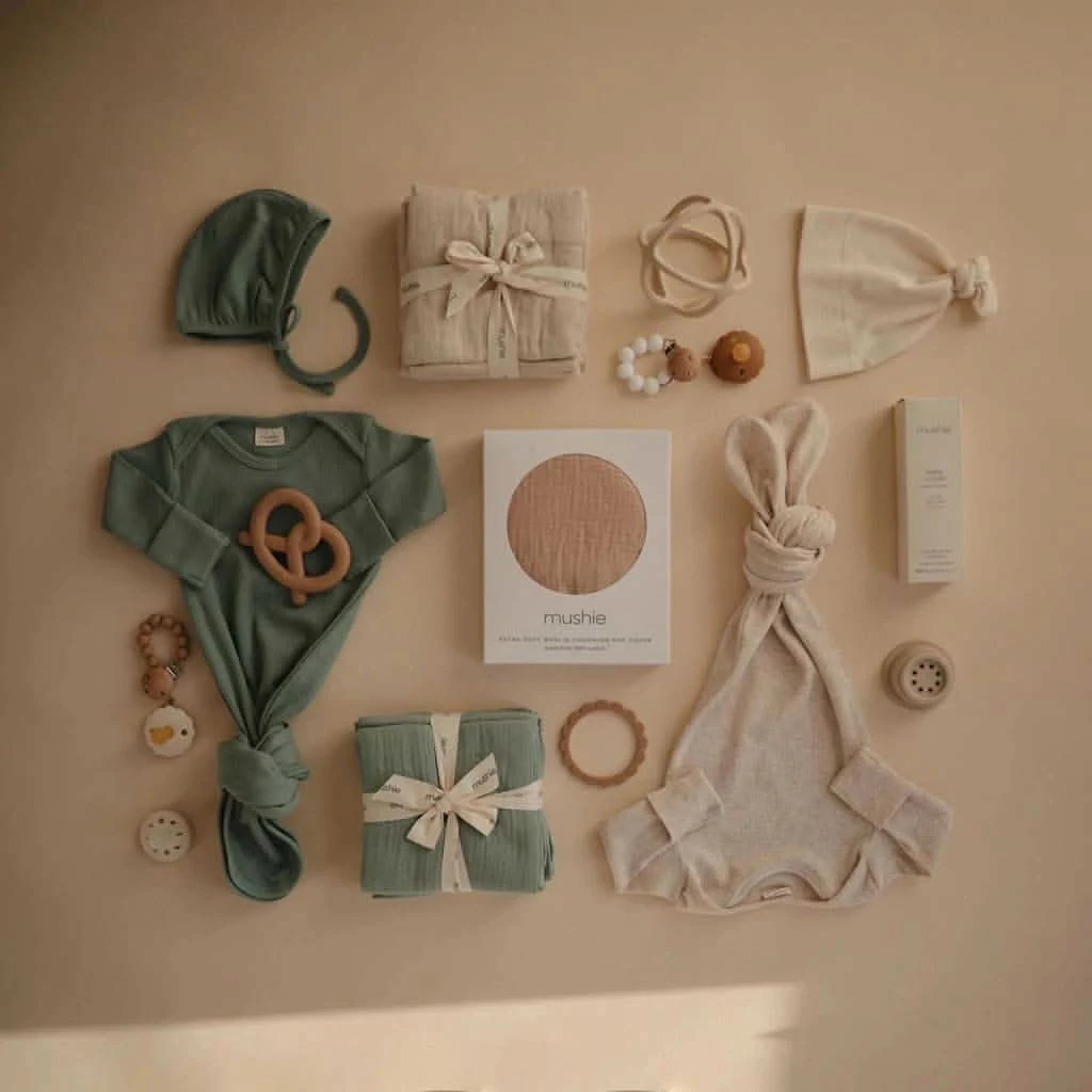 Mushie Ribbed Baby Bonnet 13 Mushie Ribbed Baby Bonnet - Image 13