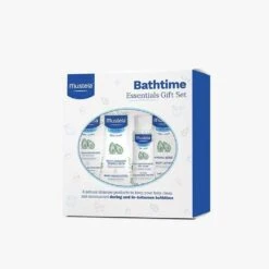 Mustela Baby Bathtime Essentials Gift Set, Natural Baby Skin Care, 4 Items