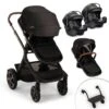 Nuna Demi Next Double Stroller + Rider Board + 2 PIPA RX Travel System