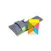 Tegu Pocket Pouch Prism Magnetic Wooden Blocks, 6-Piece