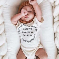 Tenth & Pine Daddy's Favorite Human Organic Cotton Onesie -Anbbaby Shop tenth pine daddys favorite human organic cotton onesietpssodfh03anb babyanb baby 415190