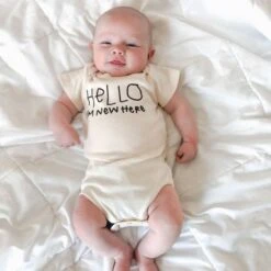 Tenth & Pine Hello I'm New Here Organic Cotton Onesie -Anbbaby Shop tenth pine hello im new here organic cotton onesietpssohnh03anb babyanb baby 338545
