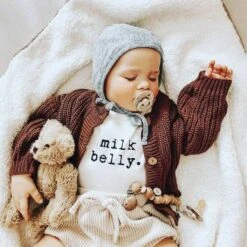 Tenth & Pine Milk Belly Organic Cotton Onesie -Anbbaby Shop tenth pine milk belly organic cotton onesietpssomkb03anb babyanb baby 166249
