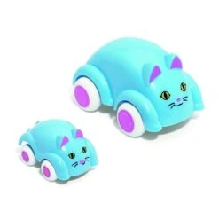 Viking Toys Cute Cars Mother And Baby Cat Vehicle Toy Set